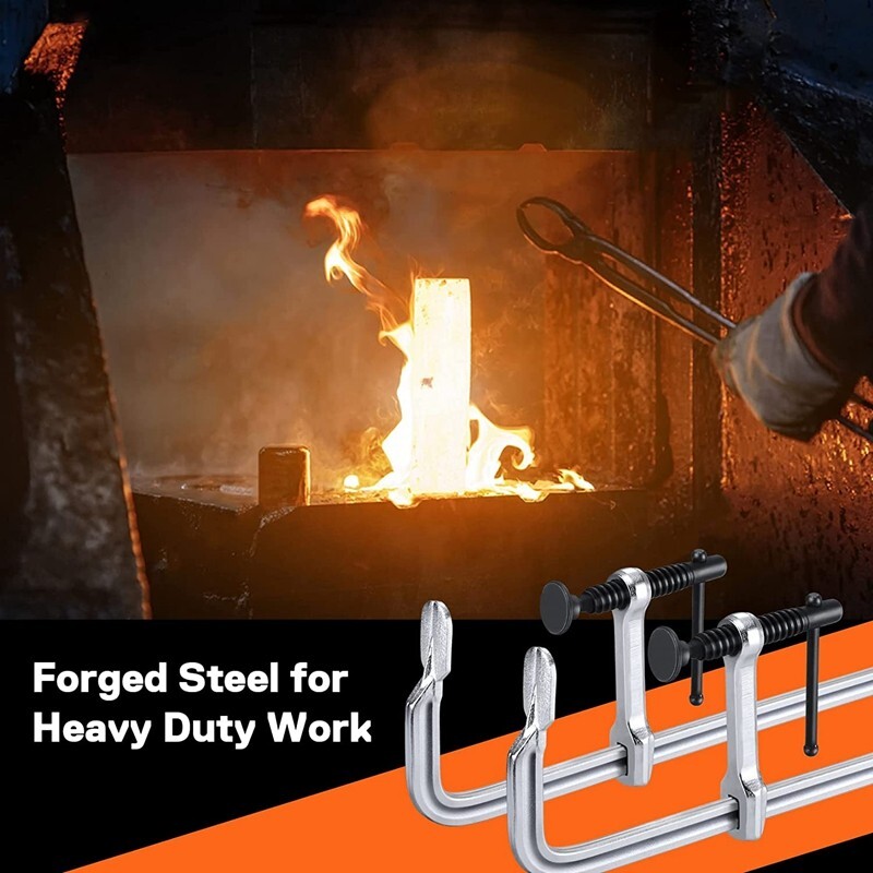 Jorgensen 2-Pack 12-Inch Bar Clamps Drop Forged Steel Bar Clamps for Woodworking