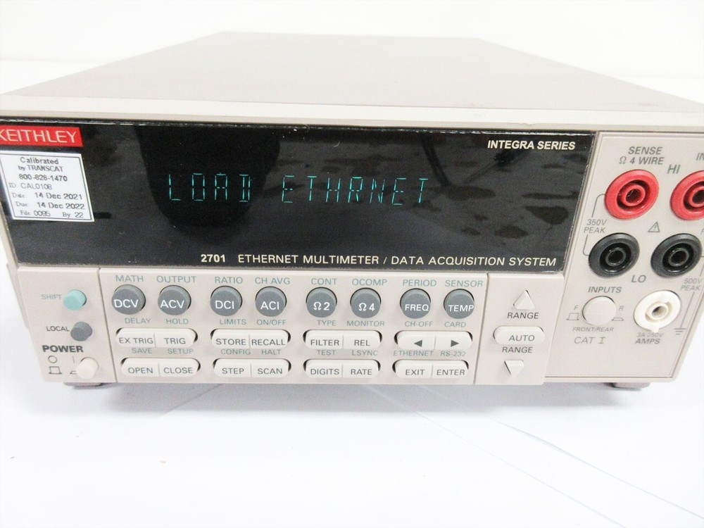 KEITHLEY 2701 ETHERNET-BASED DMM / DATA ACQUISITION SYSTEM - NO MODULE