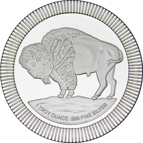 1 oz Silvertowne Buffalo Stackable Silver Round (New)