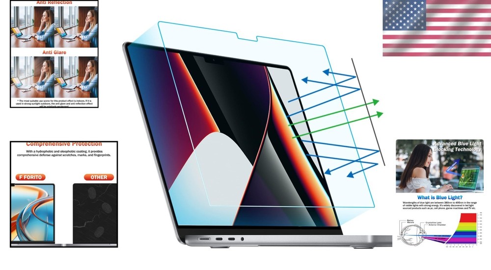 Advanced Blue Light Blocking Screen Shield for Macbook Pro