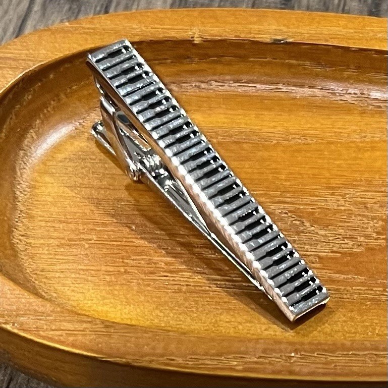 Music Piano Keyboard Tie Clip Tie Bar Men Daily Wear Music Lover Gift