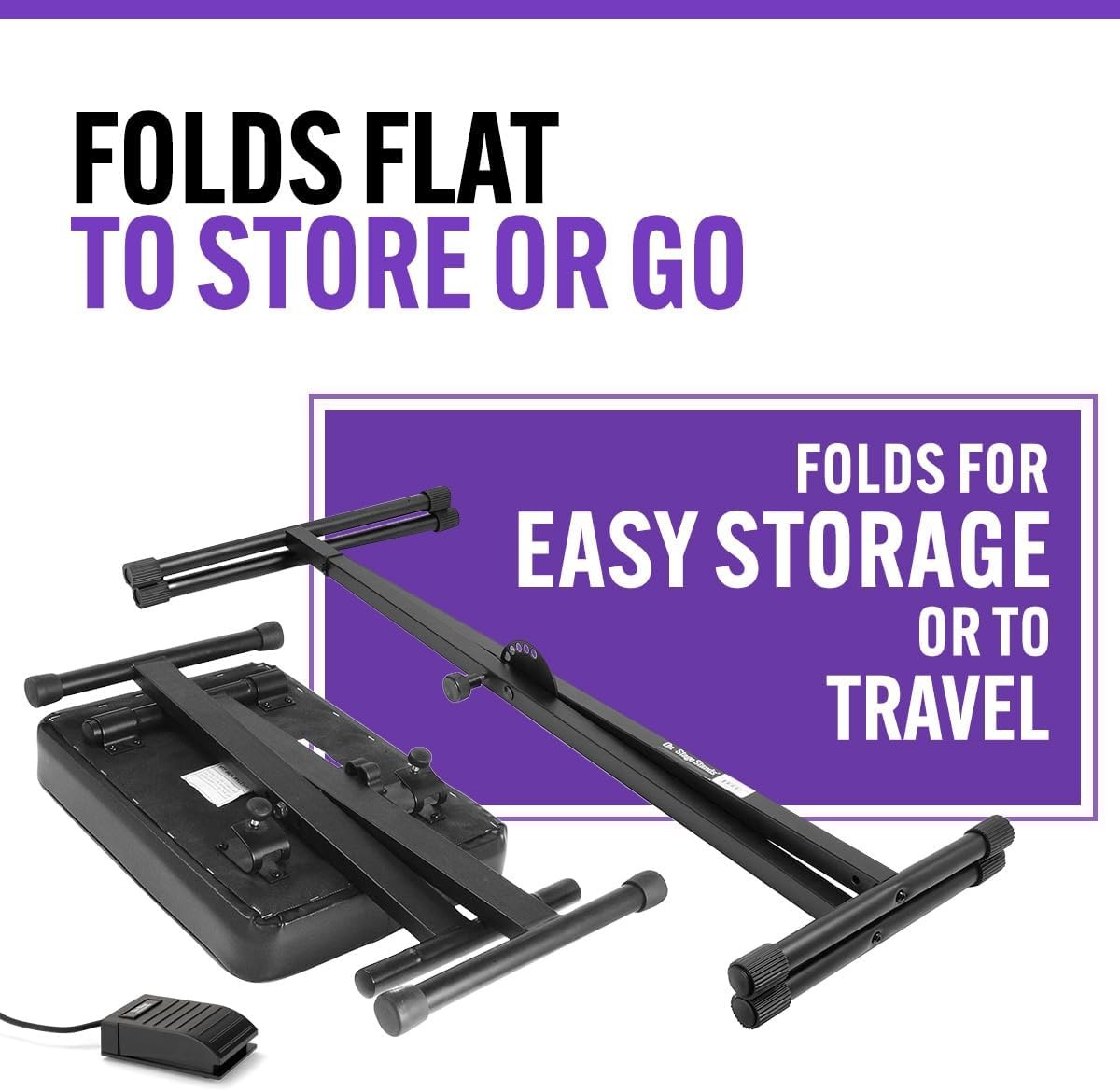 On-Stage KPK6520 Keyboard Stand/Bench Pack with KSP20 Sustain Pedal 614590