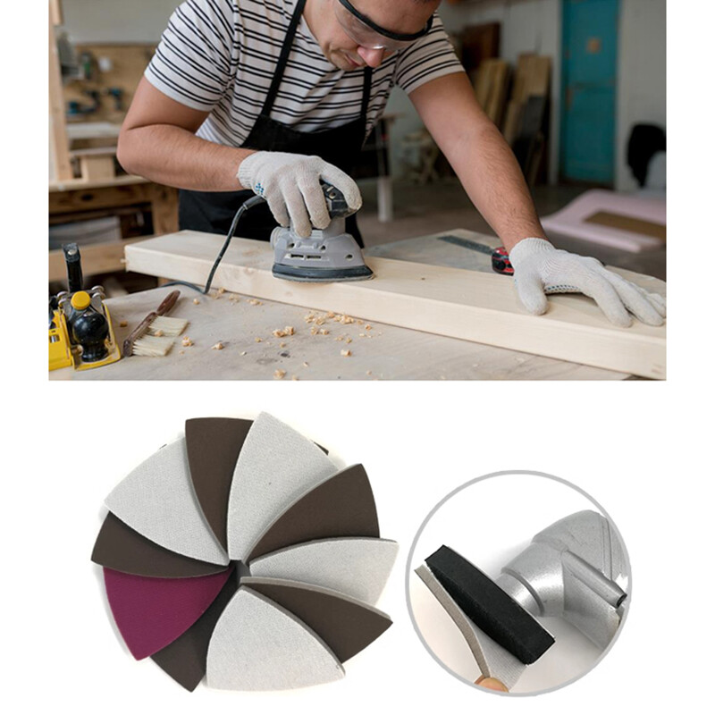 Triangle Sandpaper Hook and Loop Oscillating Tool Wet/Dry 300-2000 Mixed Grit