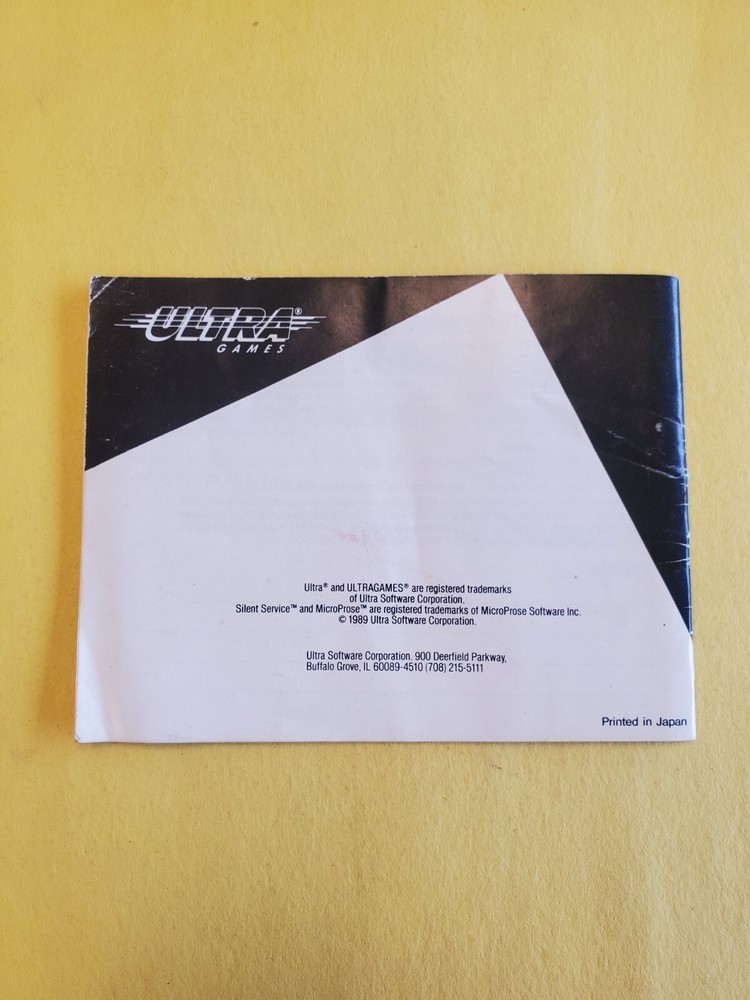 Silent Service NES Manual