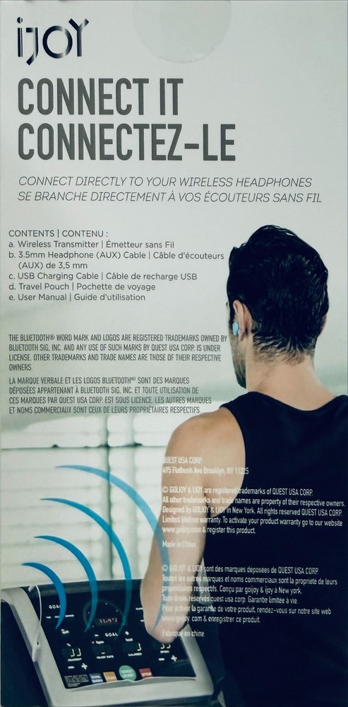 iJoy Connect it Bluetooth Wireless Headphone Transmitter - 3.5mm