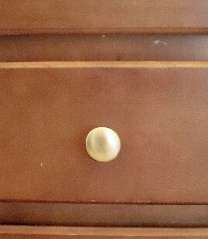 Cabinet Pulls/Knobs. Two styles in Brushed Satin. 35 total. Screws Included.