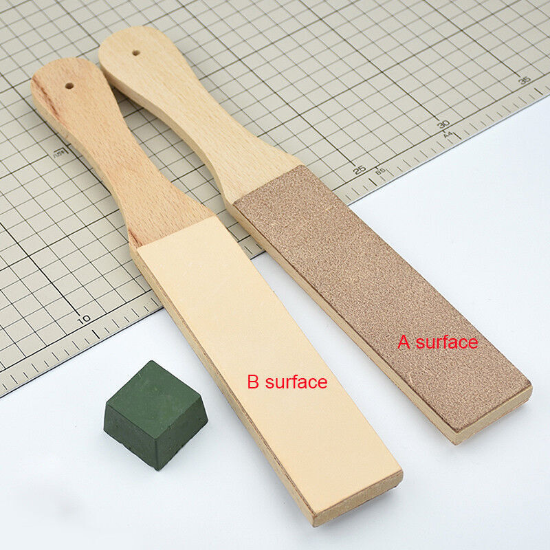 Dual Sided Leather Blade Strop Razor Sharpener&Polishing Compounds Tool Set4t