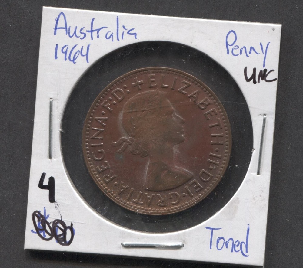 1964- Australia- Penny-UNC- Toned