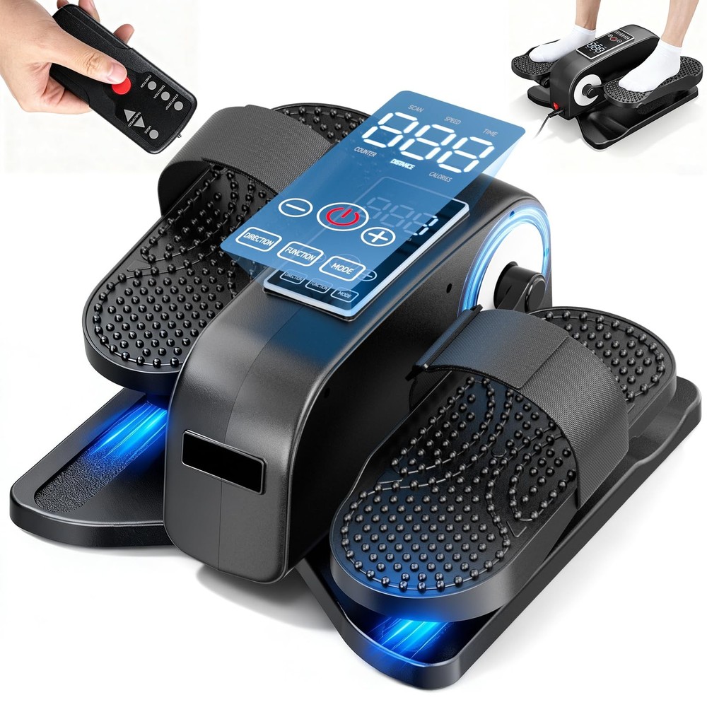 Under Desk Elliptical Machine, Seated Leg Exerciser for Seniors, Adjustable S...