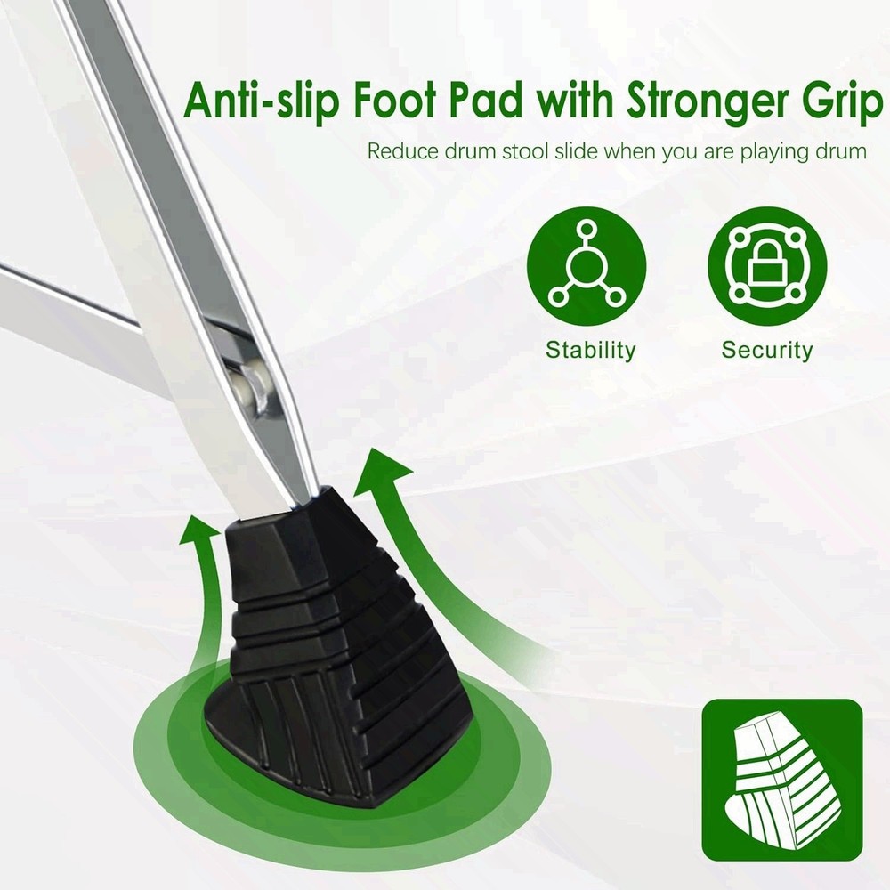 Drum Throne Drum Seat Height Adjustable,Rotatable Padded Drum Stools