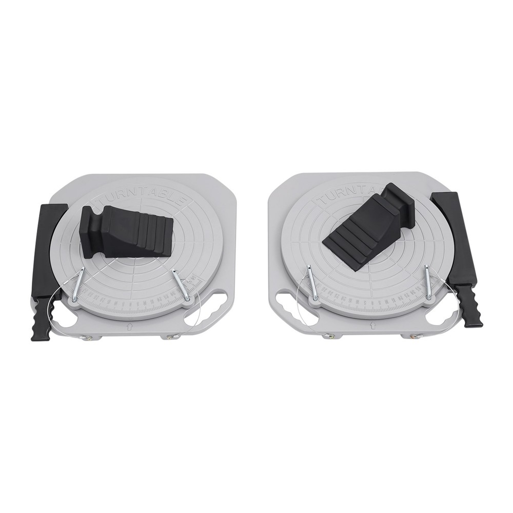 2pcs 5 Ton Front End Wheel Alignment Turntable Plate 360° Rotating Plate Table