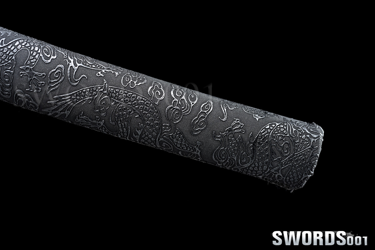 Japanese Samurai Sword Damascus Folded Steel Red Blade Sharp 40'' Dragon Katana