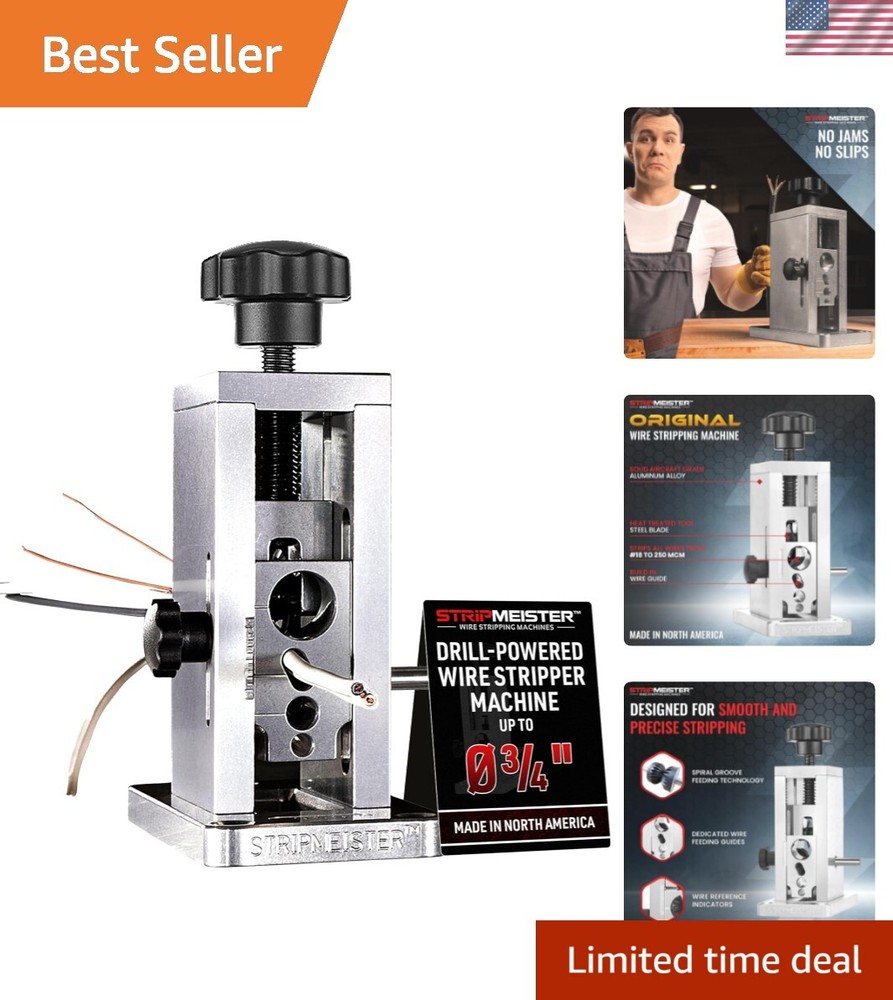 Versatile Automatic Wire Stripper with Integrated Cable Guides for Efficient Use