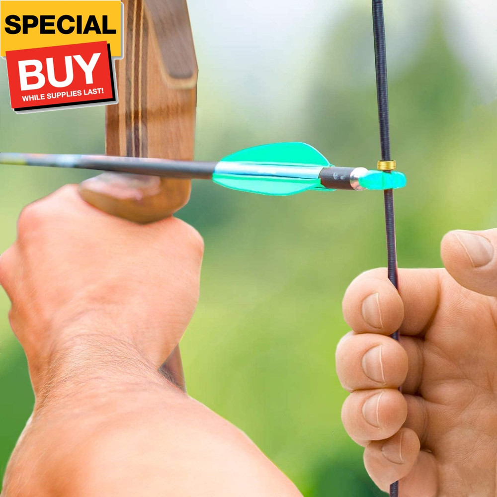 Archery Bow String Nocking Points Set – T Square Ruler, Nock Pliers with 6 Brass