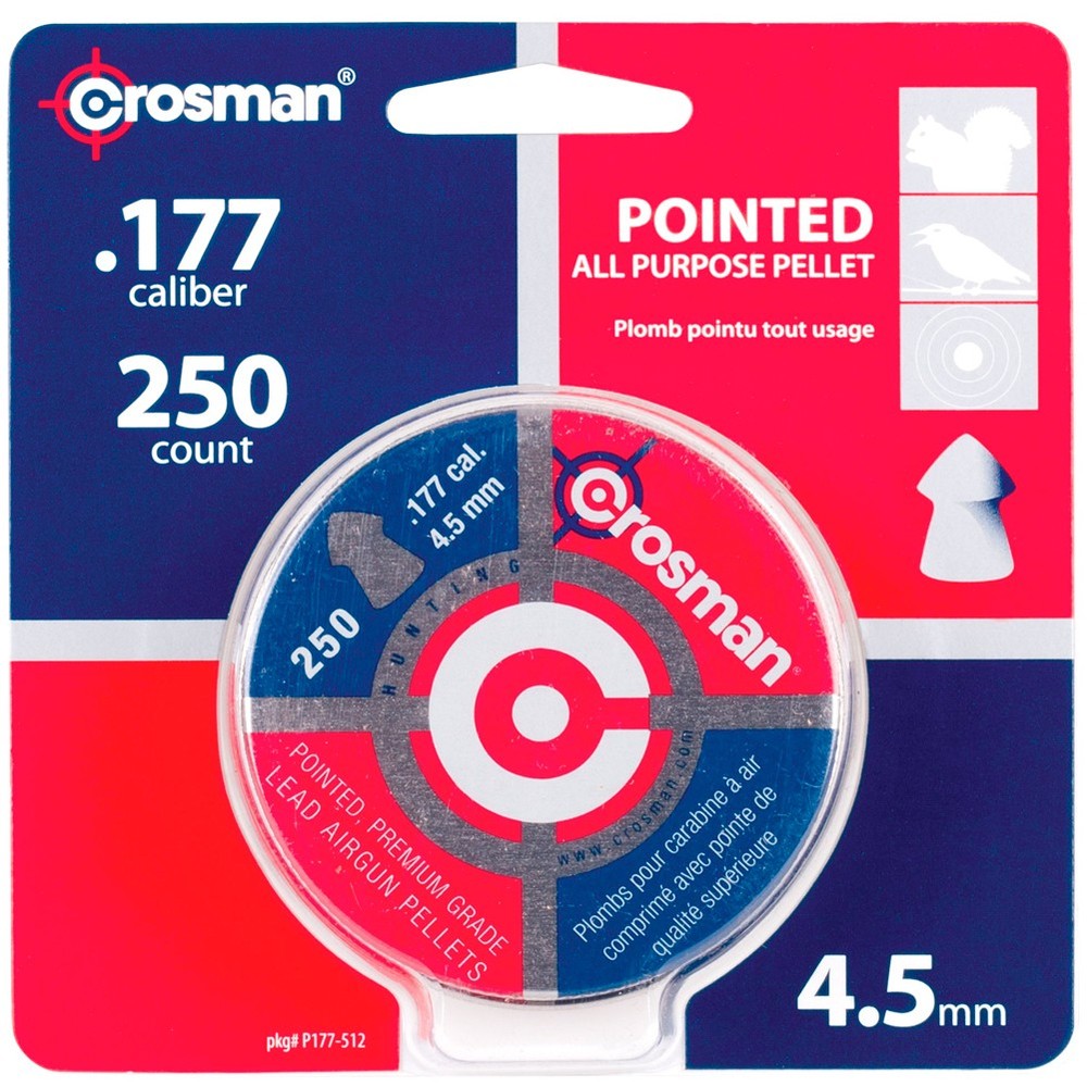 CROSMAN .177 7.4Gr 250/Cd Pointed Pellets (P177)