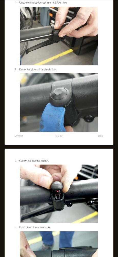 Two(2) Vanmoof S3 & X3 Boost/Power Button