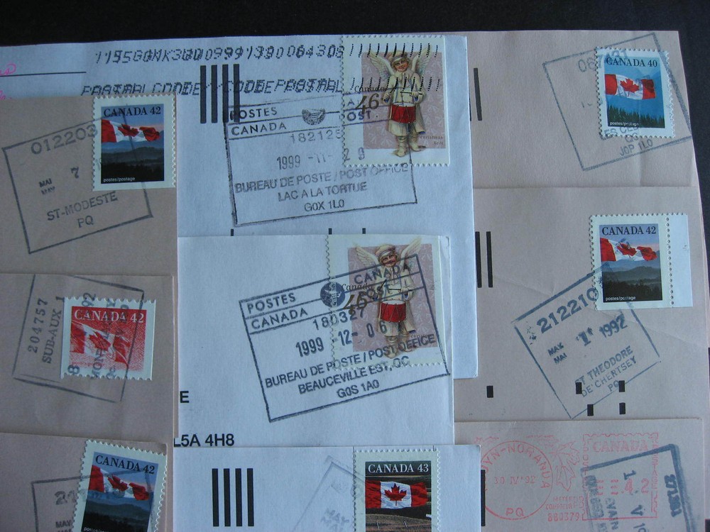 CANADA 14 Quebec mostly POCON cancels on cover (possible duplicates)
