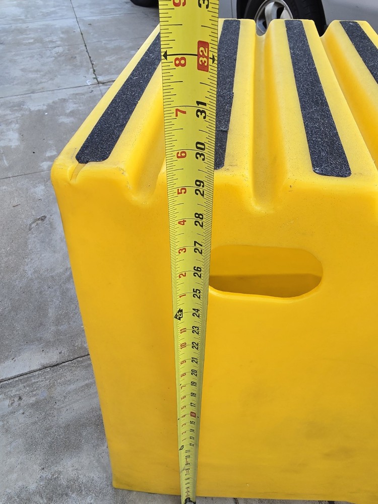 Vestil VST-3-Y Polyethylene Step Stool 3 Step Yellow