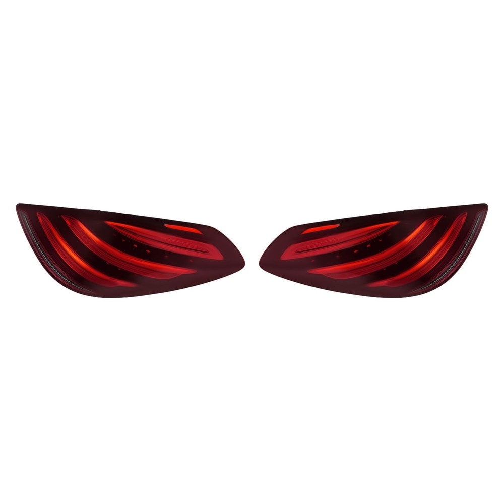 Tail Lights for 2014-2016 S-Class W222 Left Right Black Red LED Sequential