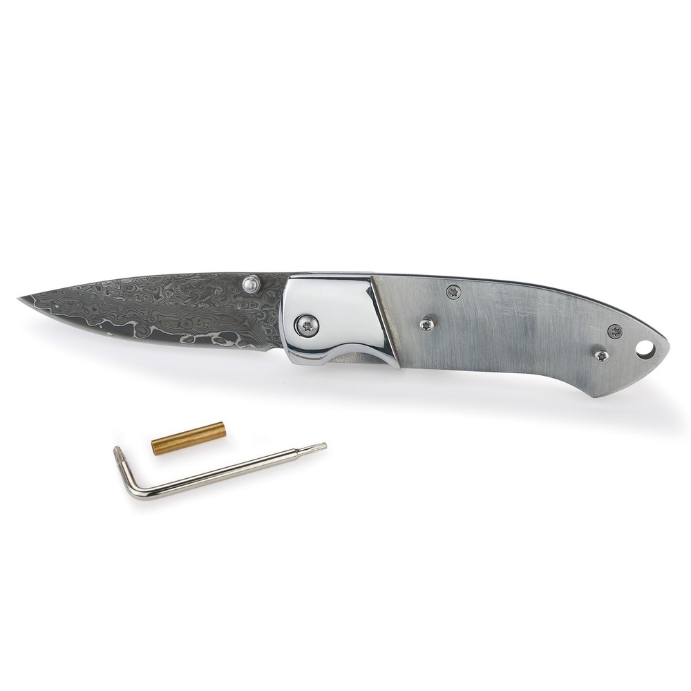 Sarge Brave 69 Layer Damascus Folder Knife Kit KIT ONLY – SCALE MATERIAL NOT INC