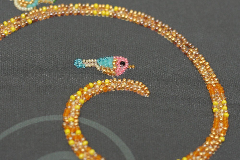 DIY Bead Embroidery Kit "Kitty" Beaded stitching needlepoint beadwork