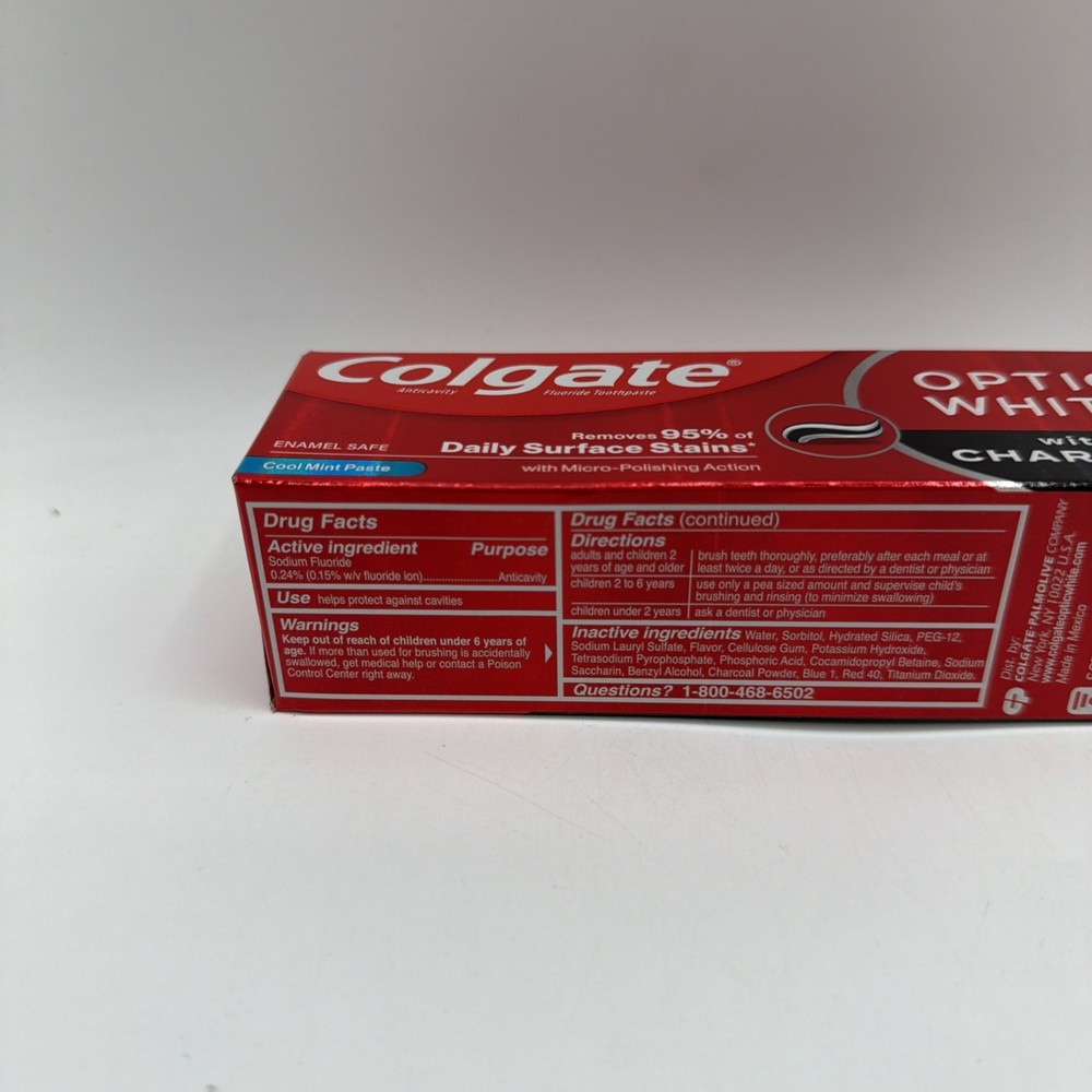 Colgate Toothpaste with Charcoal Cool Mint Paste 4.2 Ounce 4 Pack