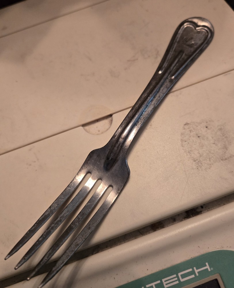 ORIGINAL WWI WWII US ARMY MESS KIT FORK UTENSIL DATED 1918 Great Patina