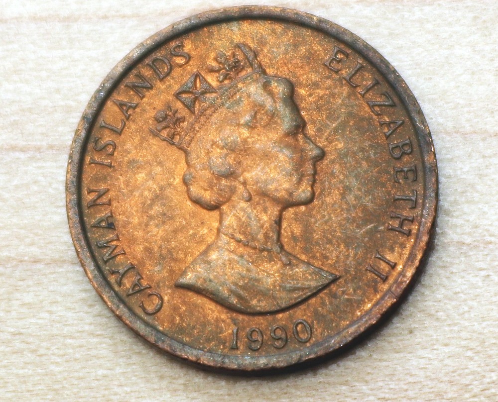 1990 Cayman Islands 1 Cent Grand Cayman Thrush