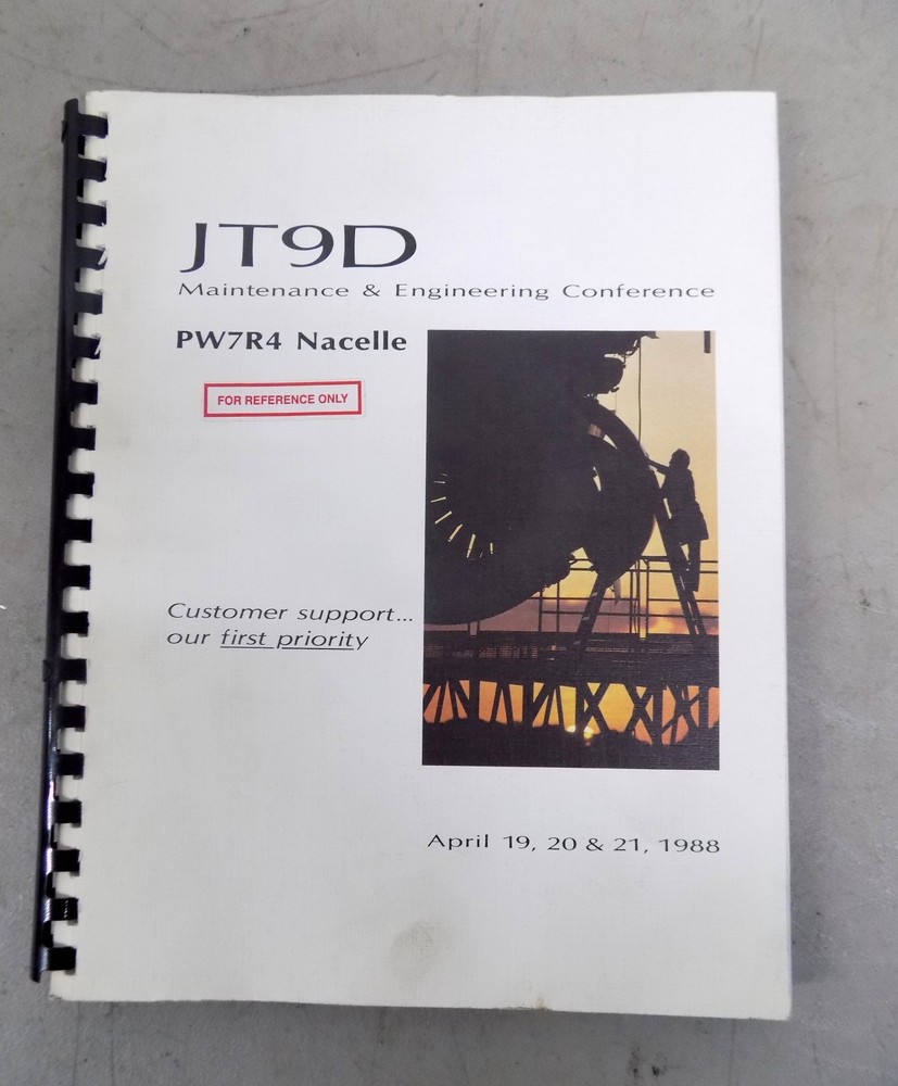 Pratt & Whitney JT9D TURBOFAN MAINTENANCE & ENGINEERING CONFERENCE NOTEBOOK