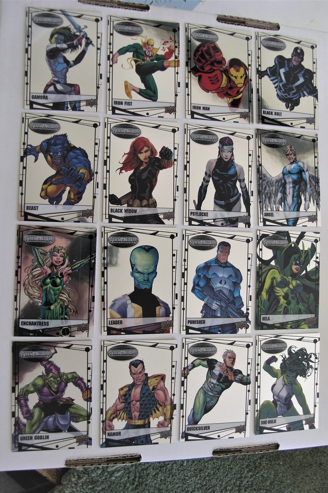 2015 Marvel Vibranium 90 Card Reflective Thick Card Stock Set by Upper Deck