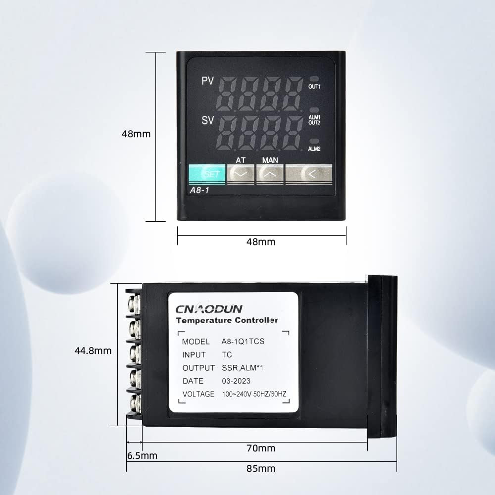 PID Temperature Controller Kit, 100-240 VAC Voltage with 40DA Solid Sta