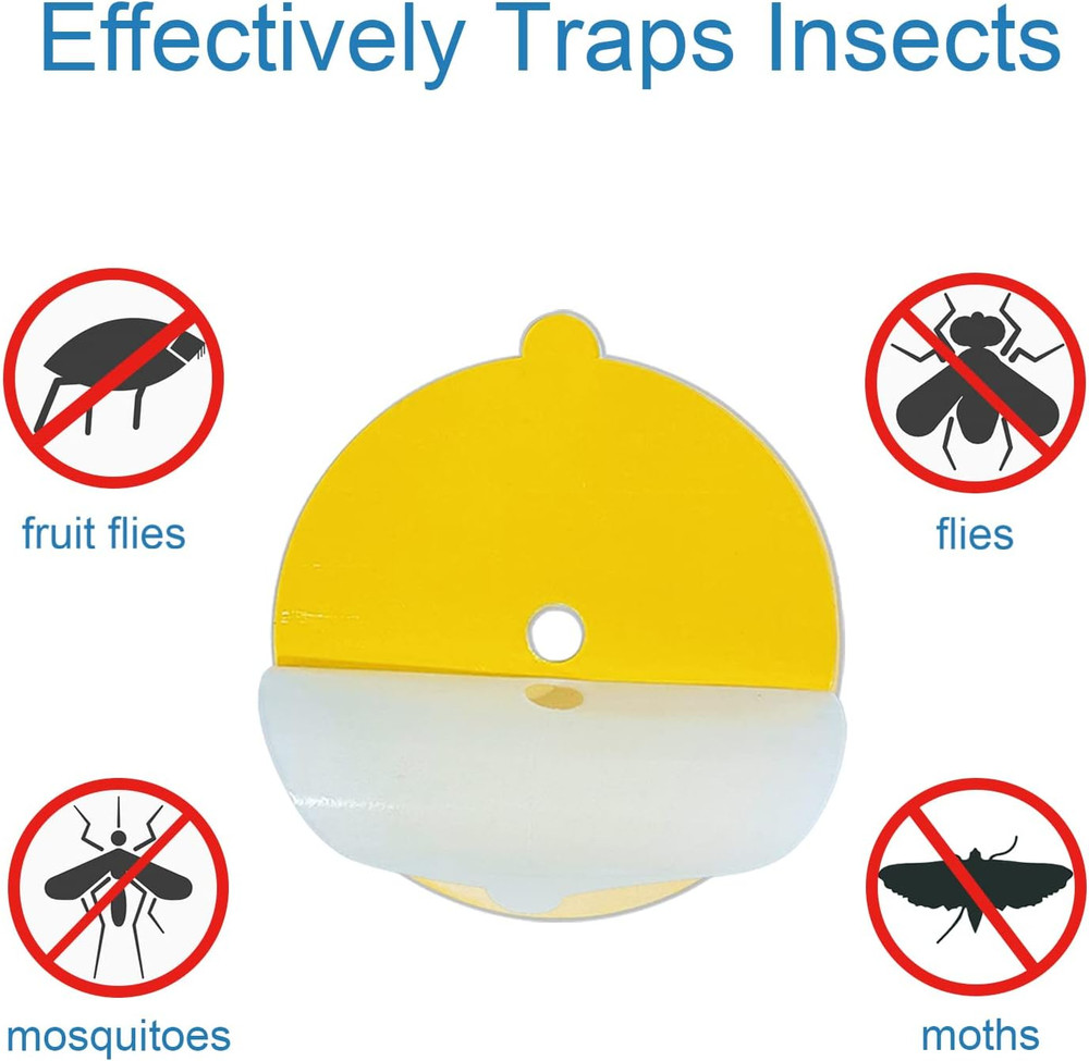 24 Pcs Flea Trap Refill Discs 5.4" Replacement Glue Boards with Hole for Flea Tr