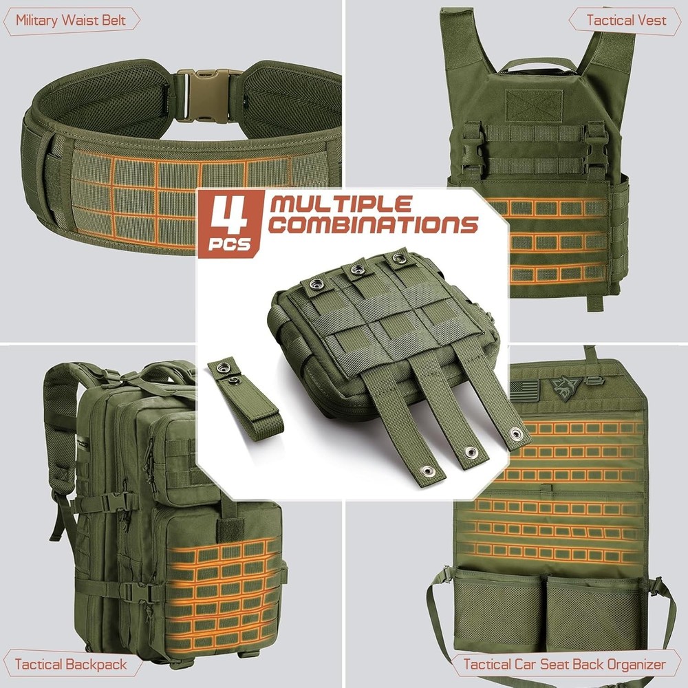 Durable Nylon Molle Straps 4" - Essential for Tactical Bag Customization