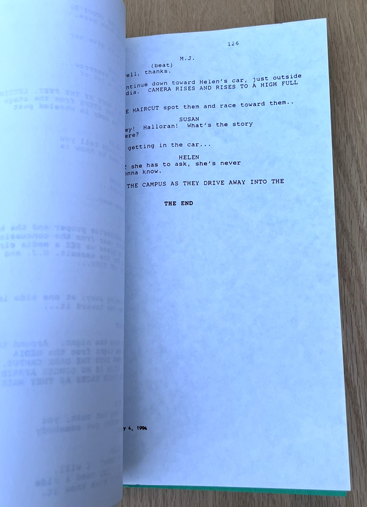 Copycat Frank Pierson 3rd Draft 1995 Movie Original Script Sigourney Weaver