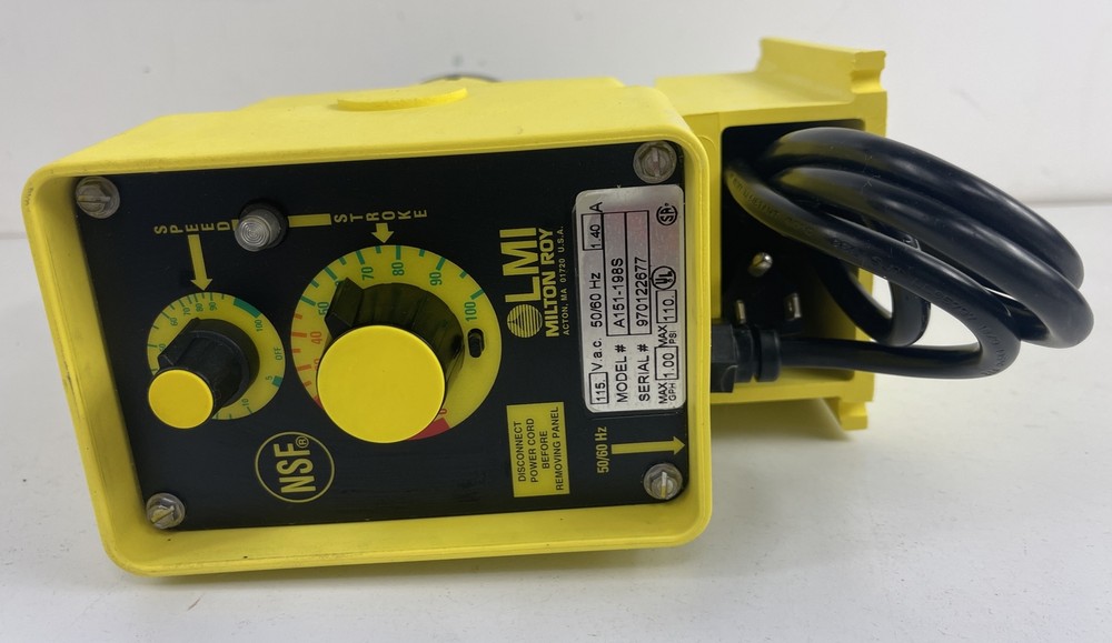 LMI MILTON ROY ELECTROMAGNETIC DOSING PUMP AA151-85HV