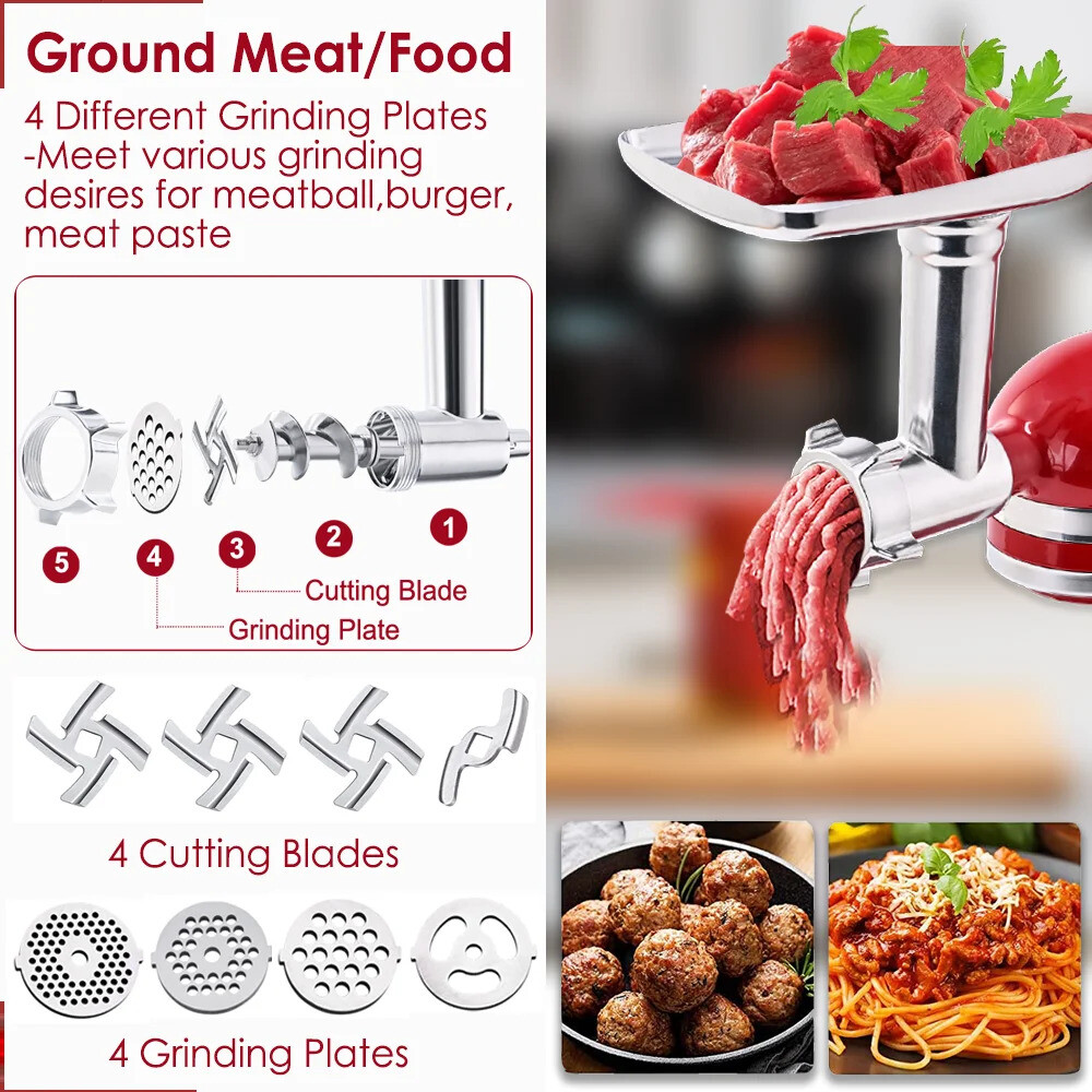 Kitchen Food Meat Grinder Sausage Stuffer Attachment For Kitchen-Aid Stand Mixer