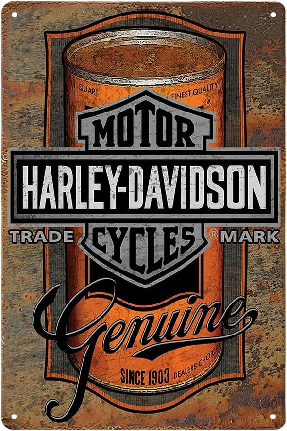 Harley Tin Metal Signs Decor Davidson  Sign Harley Poster 8 x 12 in Decor Garage
