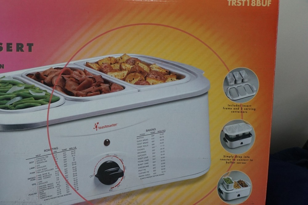 Toastmaster Buffet Server Insert; Fits Toastmaster TRST18 roaster Oven; Silver