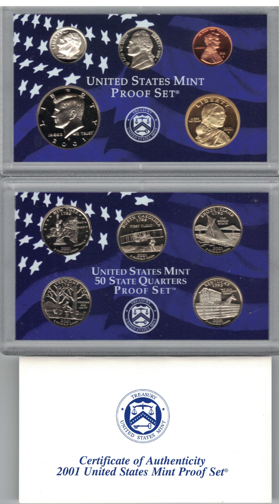 2011,10,09,08,07,06,05,04,03,02,01AND 2000 US PROOF MINT SETS