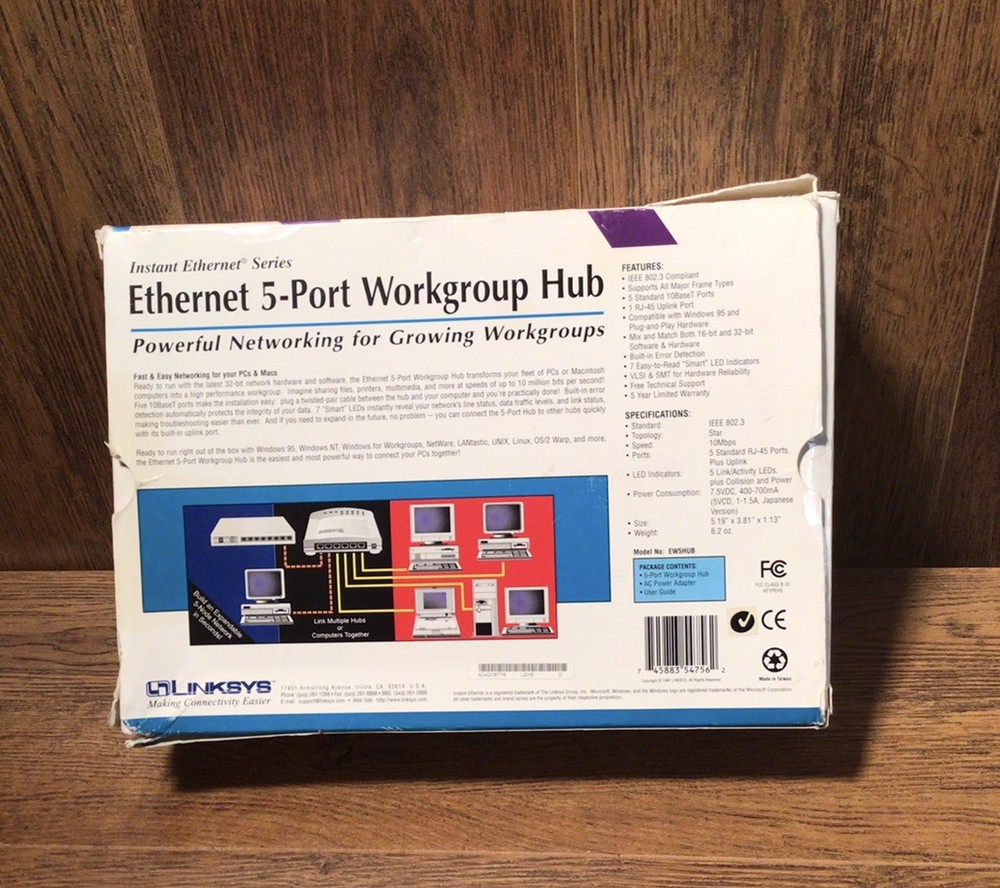 LINKSYS 5 PORT ETHERNET SWITCH (PSC007192)