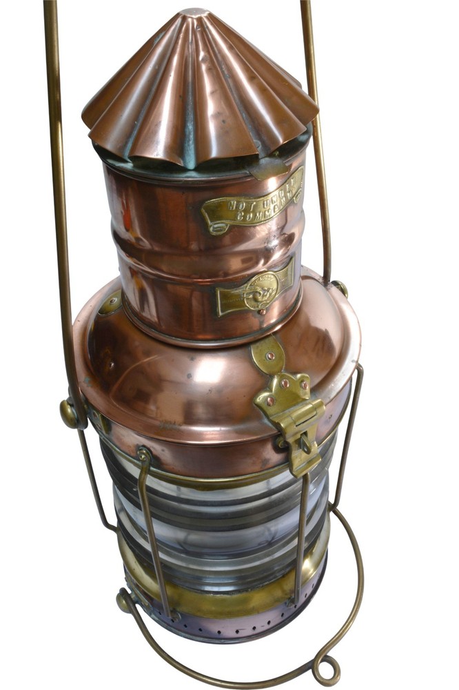 Antique Ships Lantern, NUC Not Under Command, Seagull, Copper & Brass