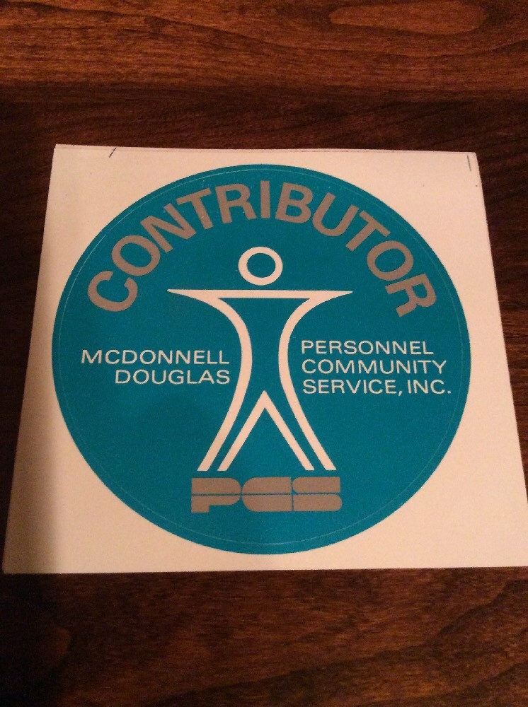 CONTRIBUTOR sticker  McDONNELL DOUGLAS