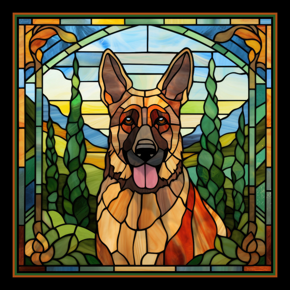 German Shepherd Refrigerator Magnet version 3