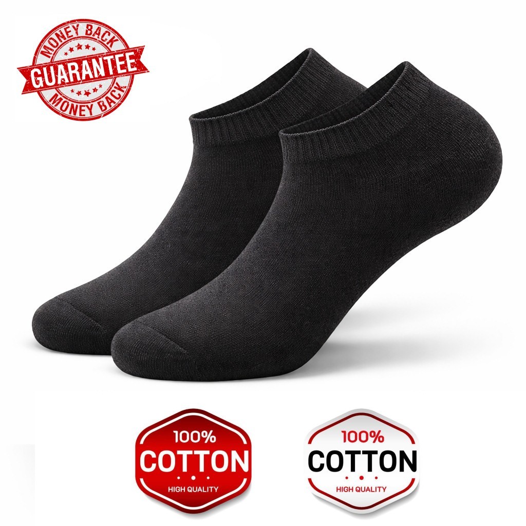 3-12 Pairs Mens Plain Solid Cotton Sports Ankle Athletic Socks Low Cut Size 8-12