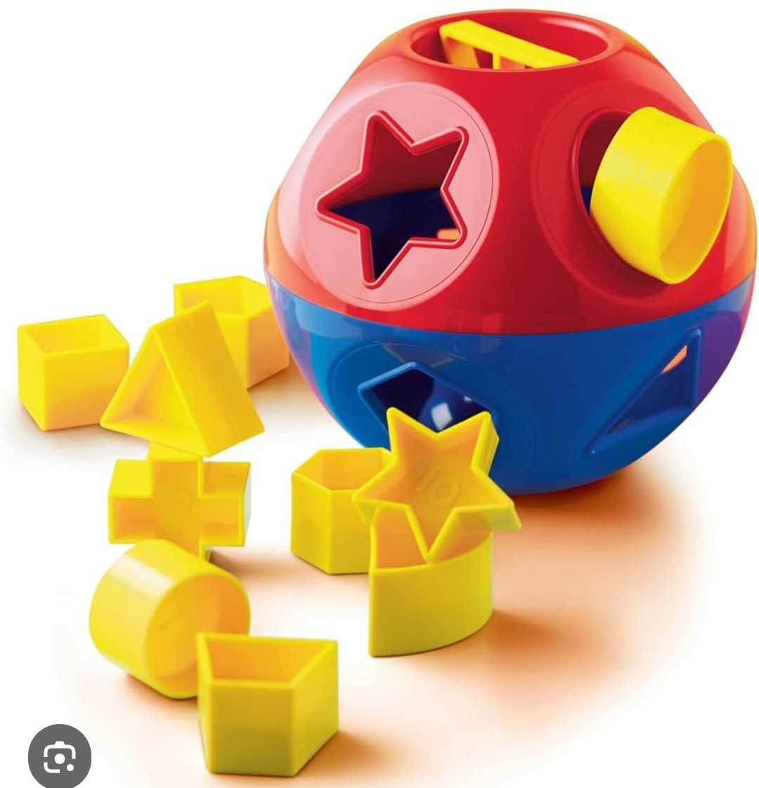 TUPPERWARE Shape O Ball Kids Hand Eye Coordination Learning TOY FREE KEYCHAIN