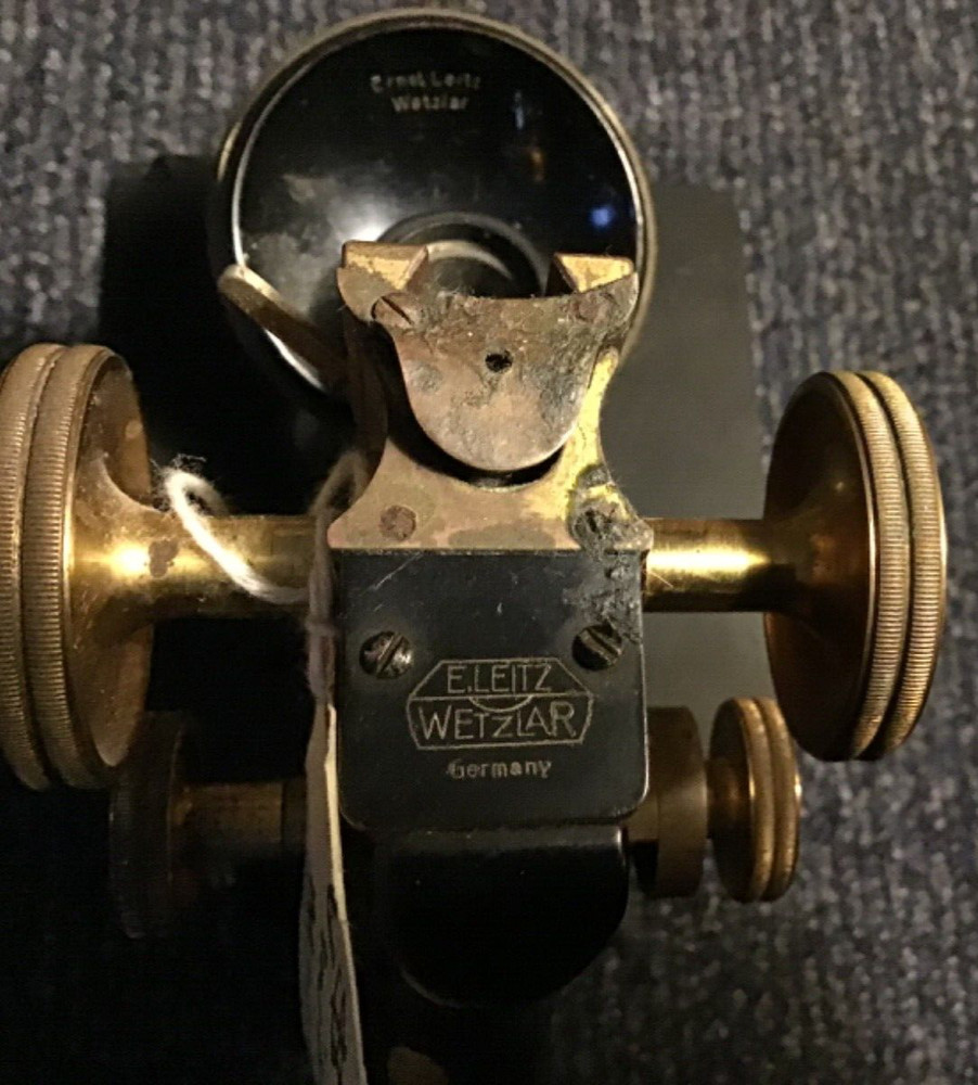 Old Antique Ernst E.Leitz Wetzlar microscope Brass Knobs ASIS Parts&Tool Salvage