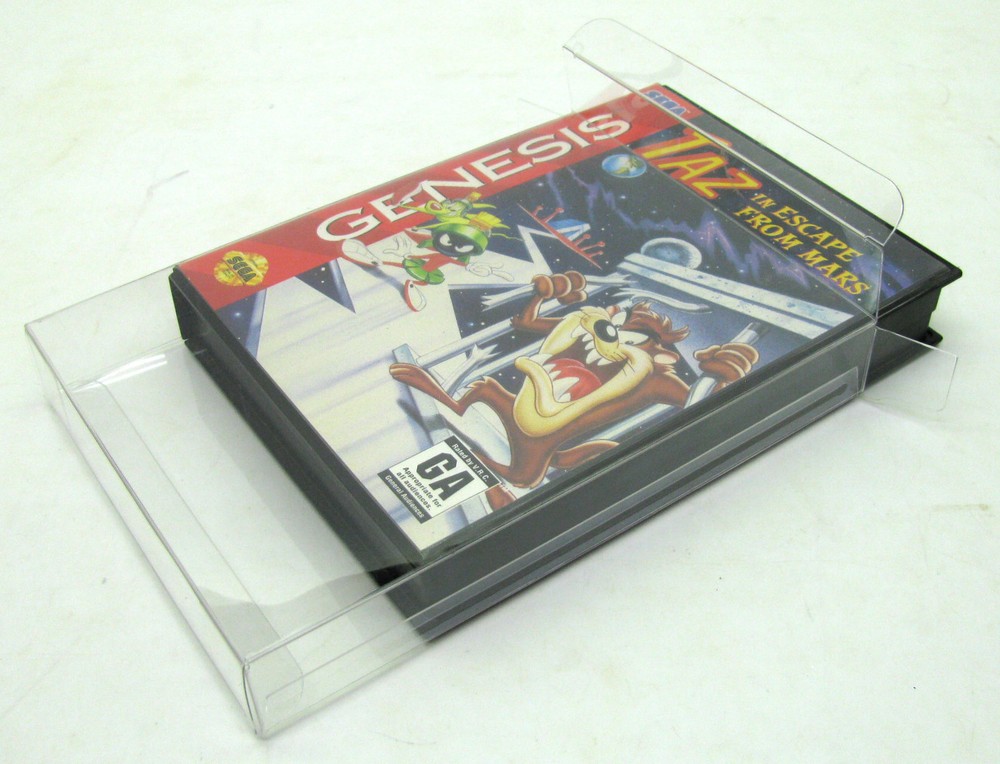1x SEGA GENESIS CIB GAME - CLEAR PLASTIC PROTECTIVE BOX PROTECTOR SLEEVE CASE