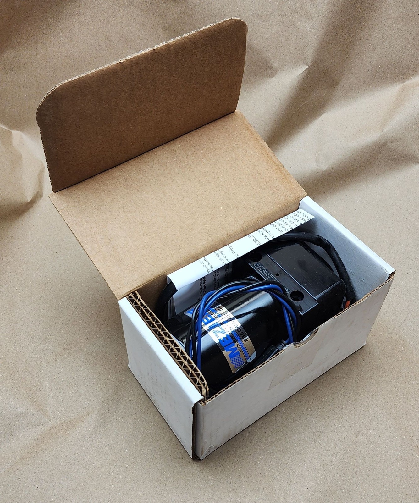 Meziere WP136S Inline Electric Water Coolant Pump black 12V 20 gpm, -12AN O-ring