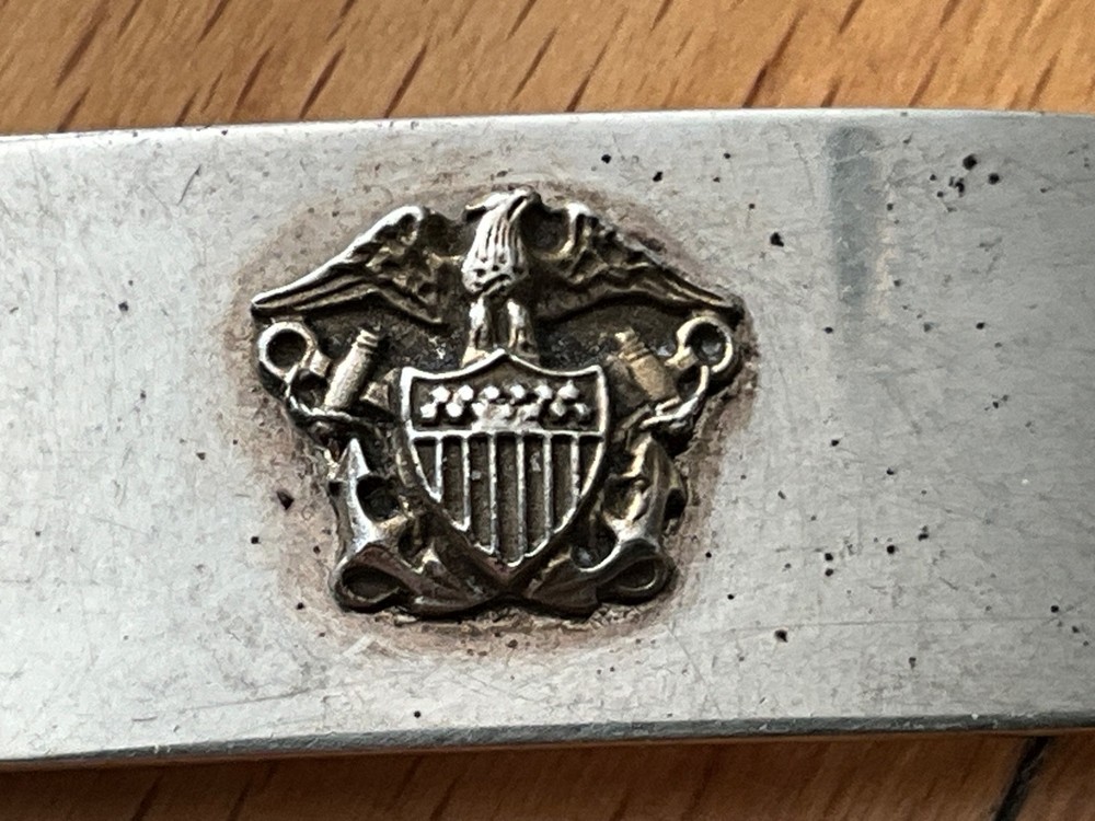 WWII US NAVY OfficerID Braclt.STERLING/ 1944-SOFTBALL CHAMPIONS/SCOTLND-13.86 g