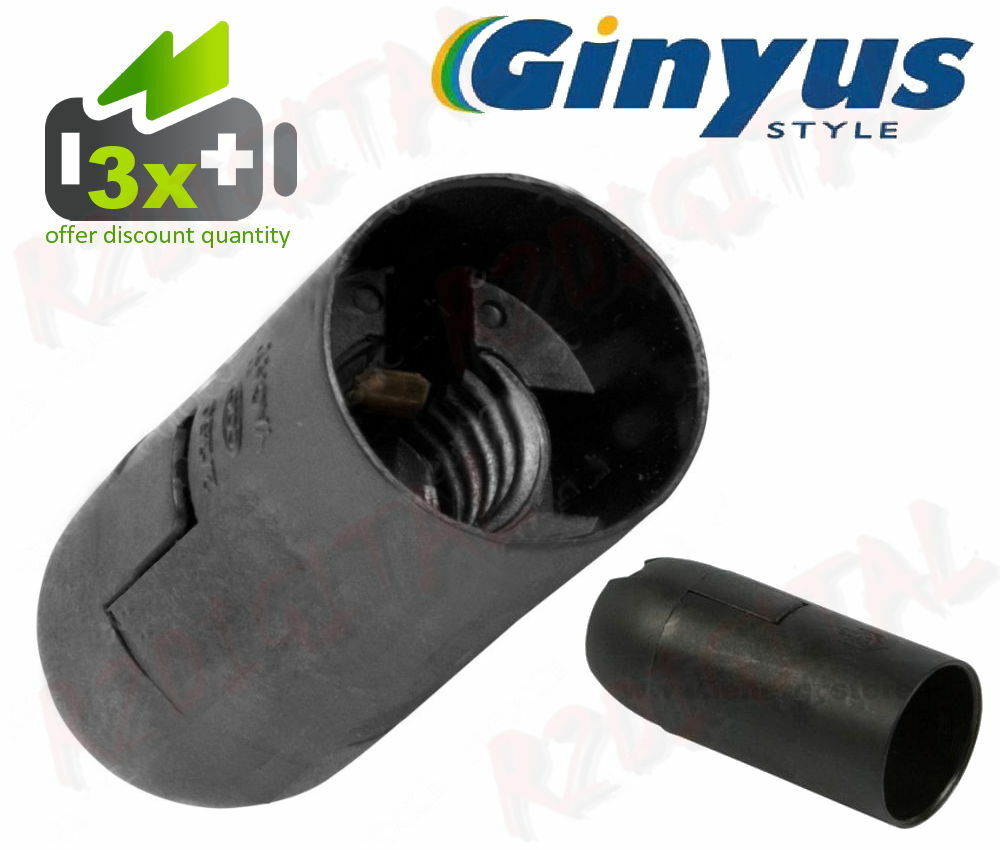 3PCS SMOOTH LAMP HOLDER E14 SOCKET BLACK GINYUS QUICK LAMP HOLDER BULB